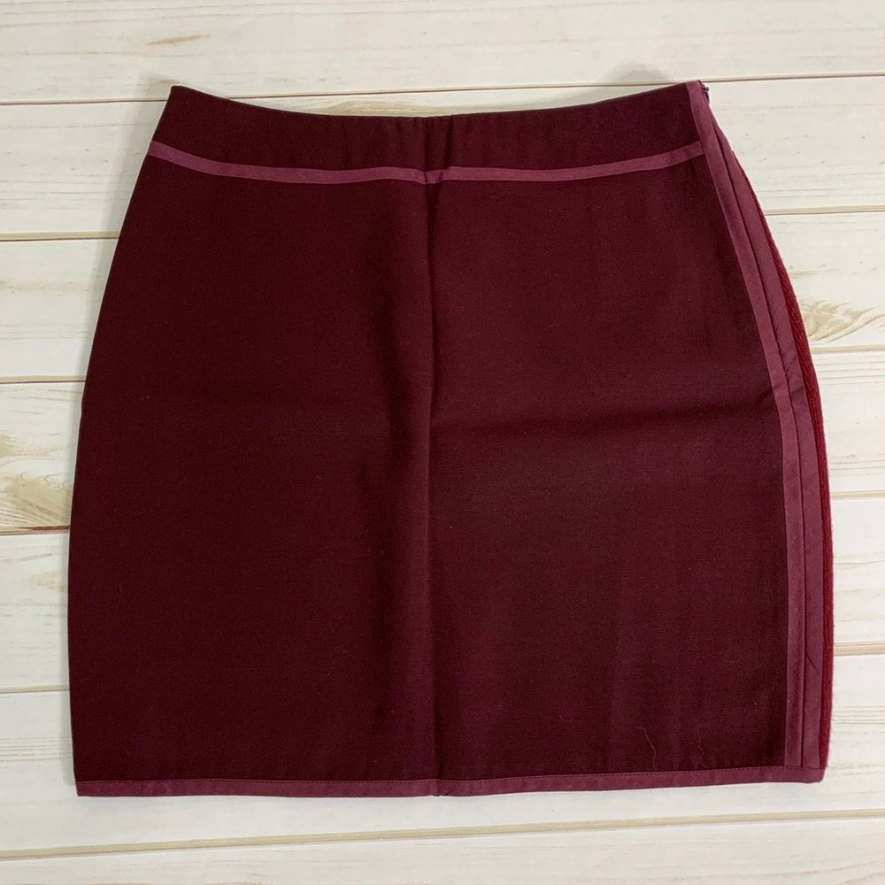 Maroon plum skirt by Versace